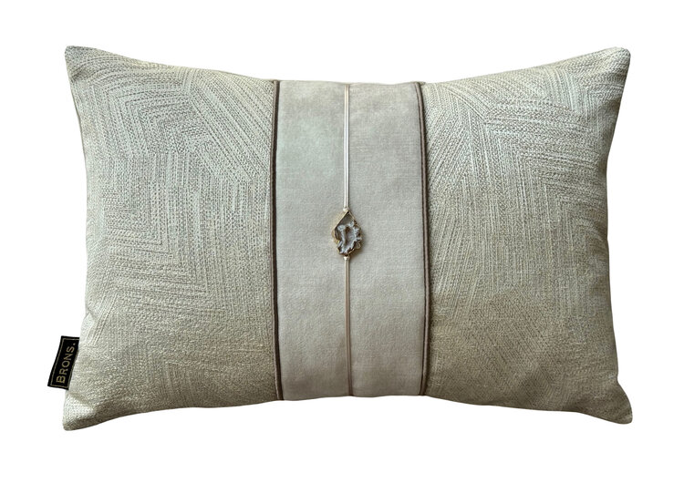 Brons interieur Sierkussen Obidos stone 45x30 cm