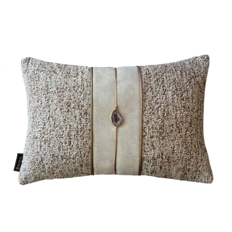 Brons interieur Sierkussen Carvoeiro stone 45x30 cm