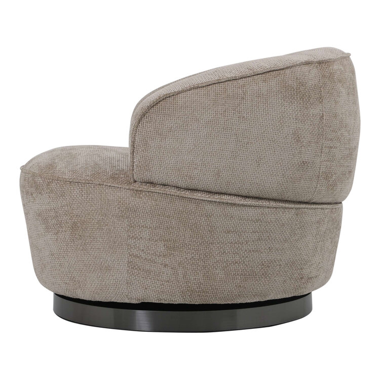 PTMD Collection Fauteuil Filou Beige draaibaar + Ebe bijzettafels