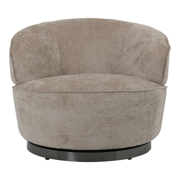 PTMD Collection Fauteuil Filou Beige draaibaar + Ebe bijzettafels