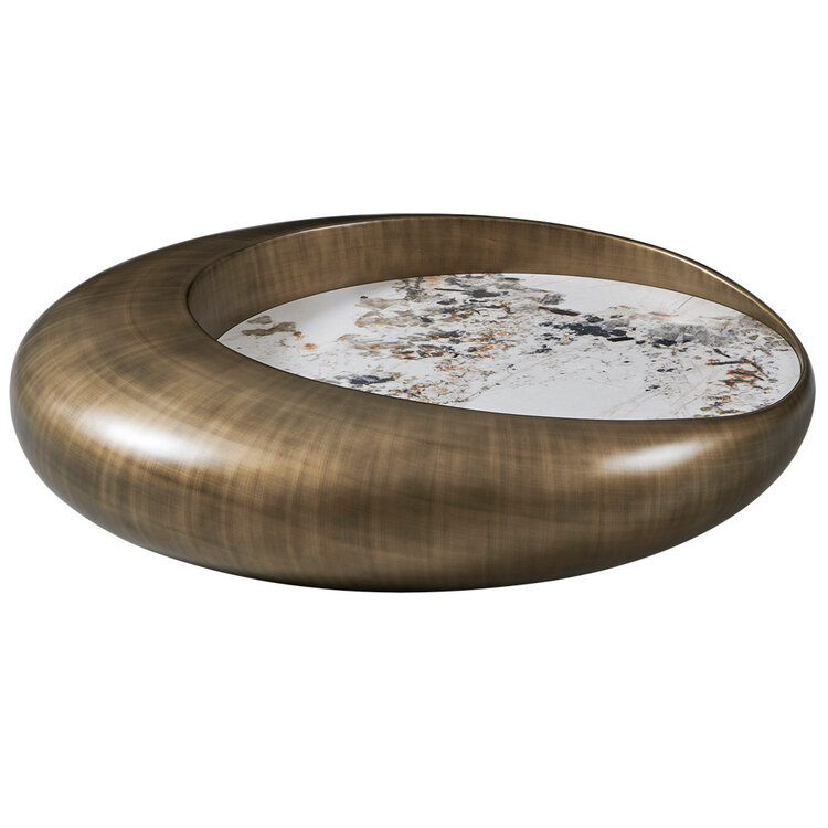 Salontafel Castello Pandora keramiek brushed bronze 100 cm