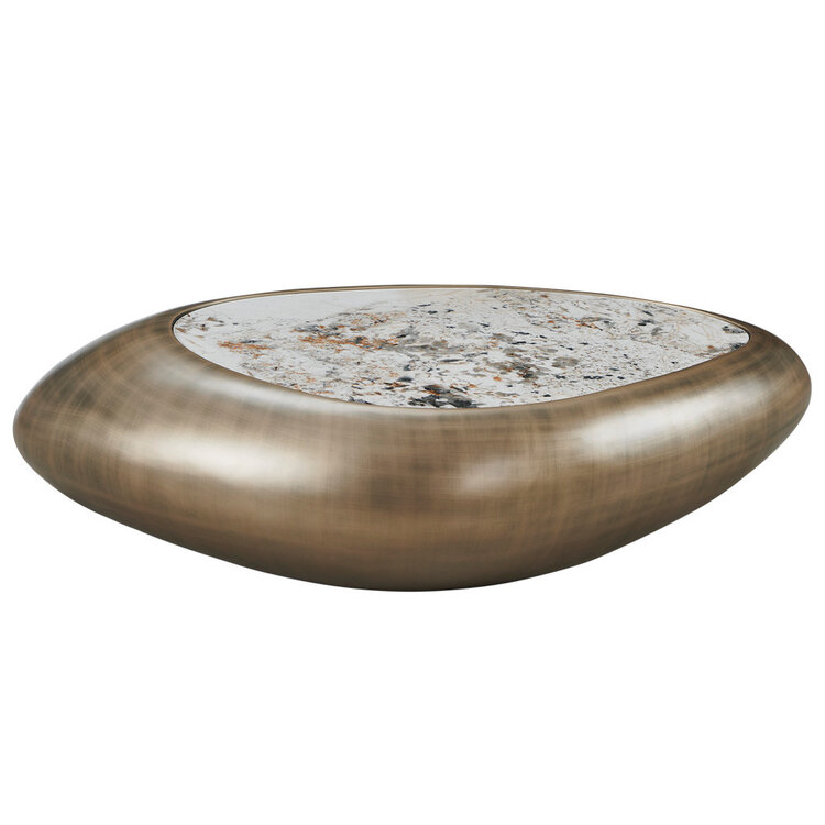 Salontafel Castello Pandora keramiek brushed bronze 116 cm
