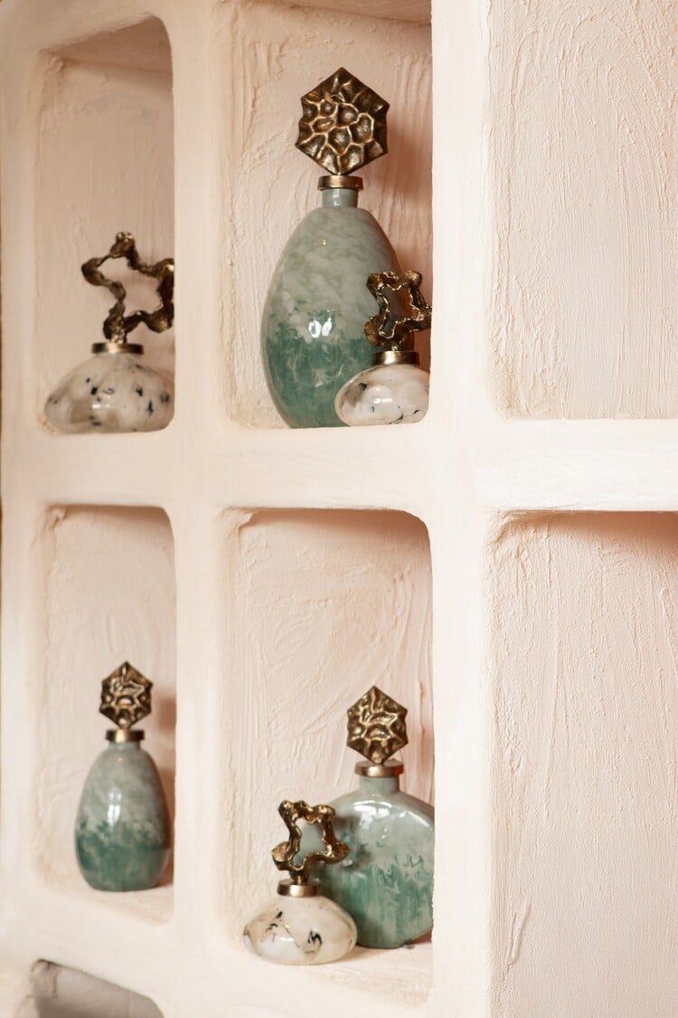 PTMD Collection Maryan Pearl decoratie object parel organisch glas aluminium L