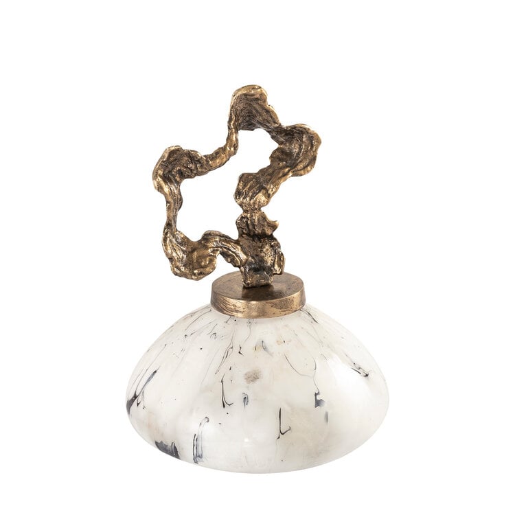 PTMD Collection Maryan Pearl decoratie object parel organisch glas aluminium L