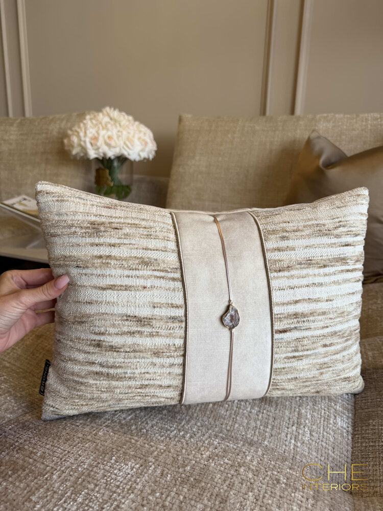 Brons interieur Sierkussen Evora stone 45x30 cm