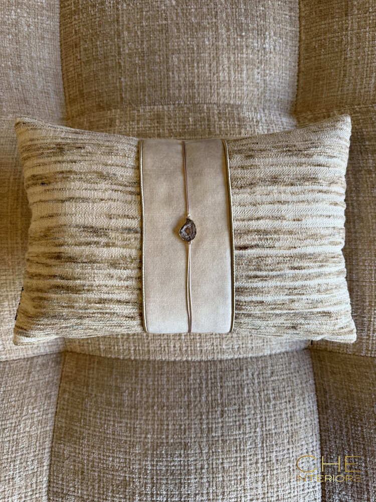 Brons interieur Sierkussen Evora stone 45x30 cm