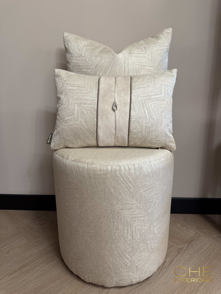 Brons interieur Poef obidos crème beige