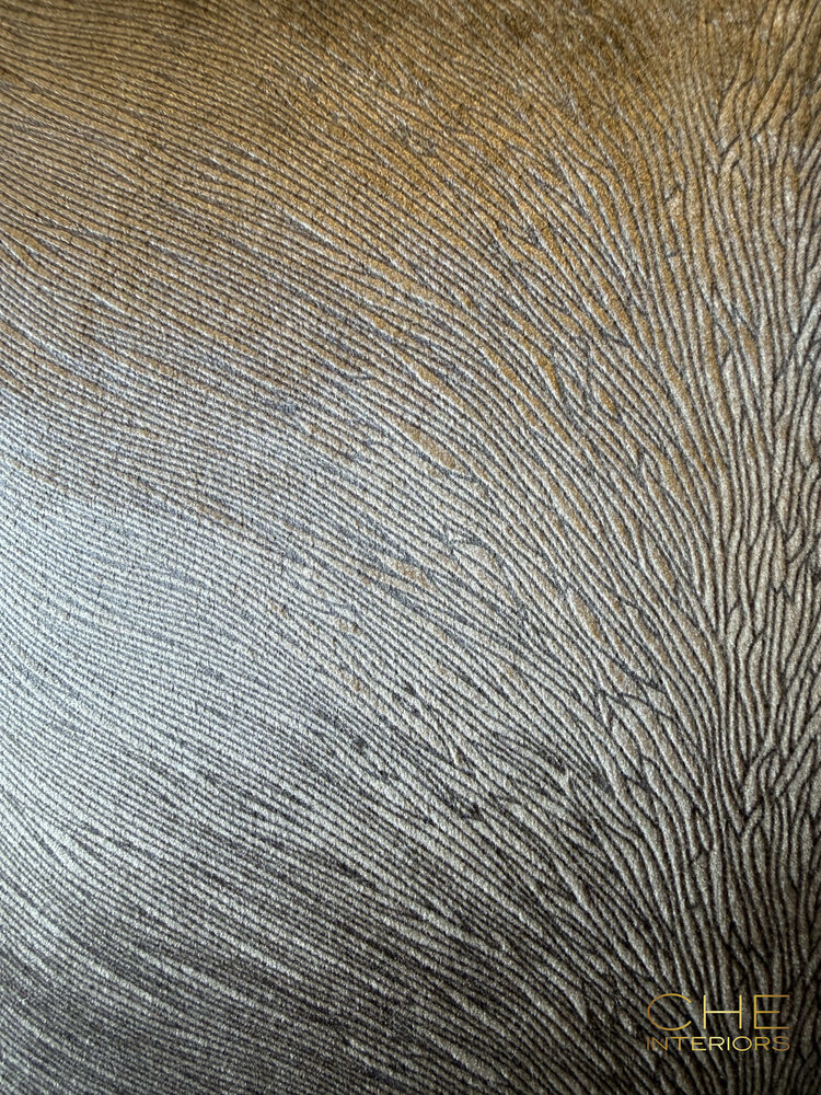 Brons interieur Sierkussen Embossed brown fringe met franjes 45x45 cm