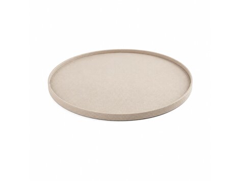 Bombyxx Bellagio Tray rond leder beige Ø60 cm