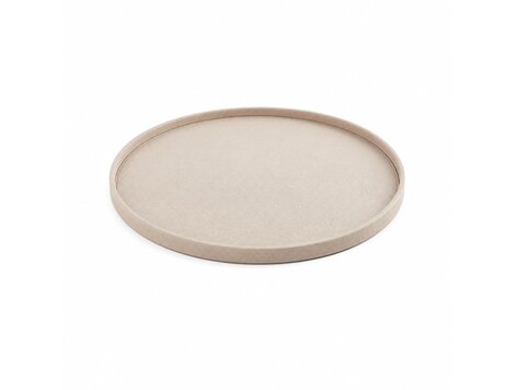 Bombyxx Bellagio Tray rond leder beige Ø50 cm