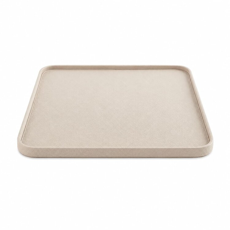 Bombyxx Bellagio Tray vierkant leder beige 50x50 cm
