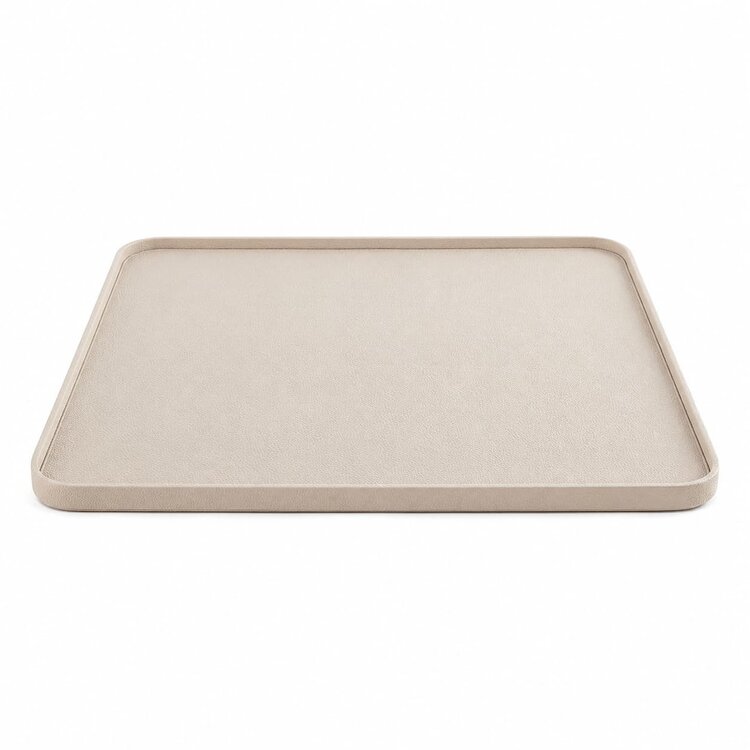 Bombyxx Bellagio Tray vierkant leder beige 60x60 cm