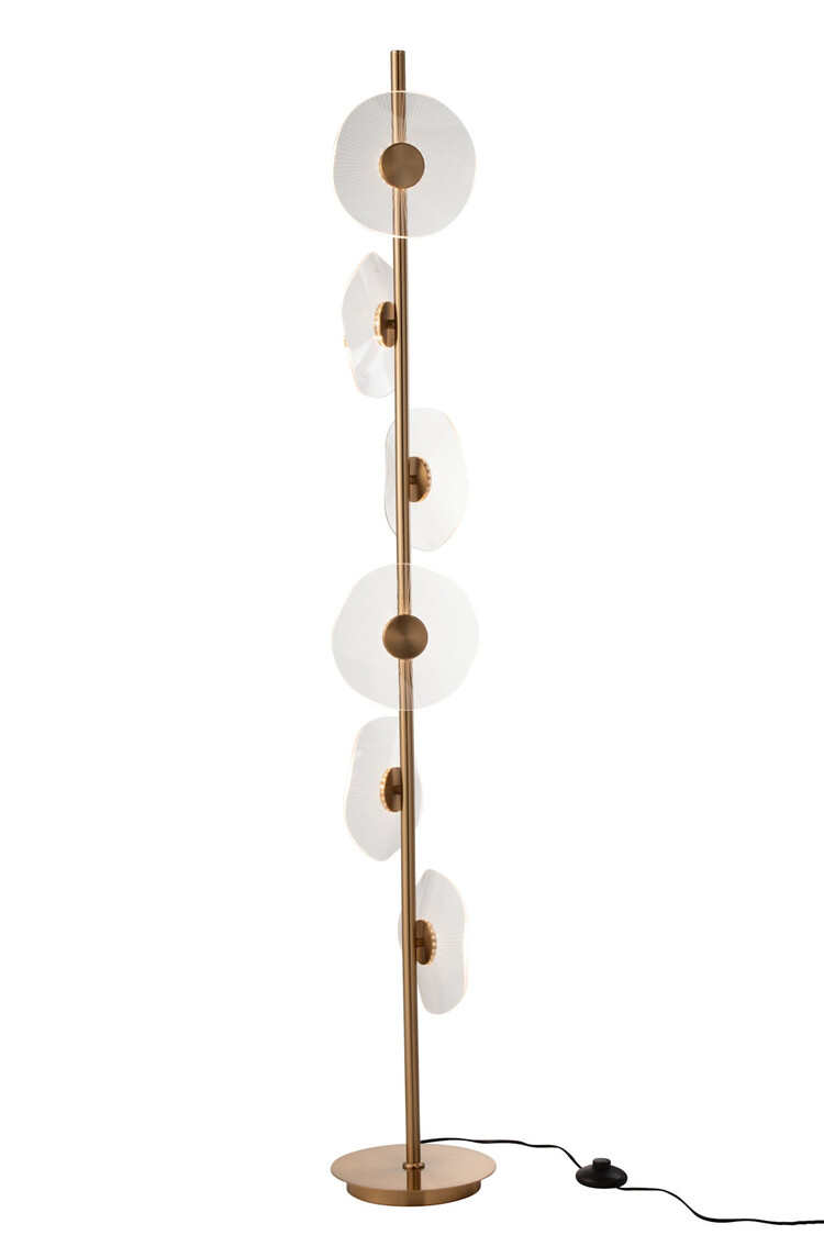 Vloerlamp Flower staande lamp metaal goud