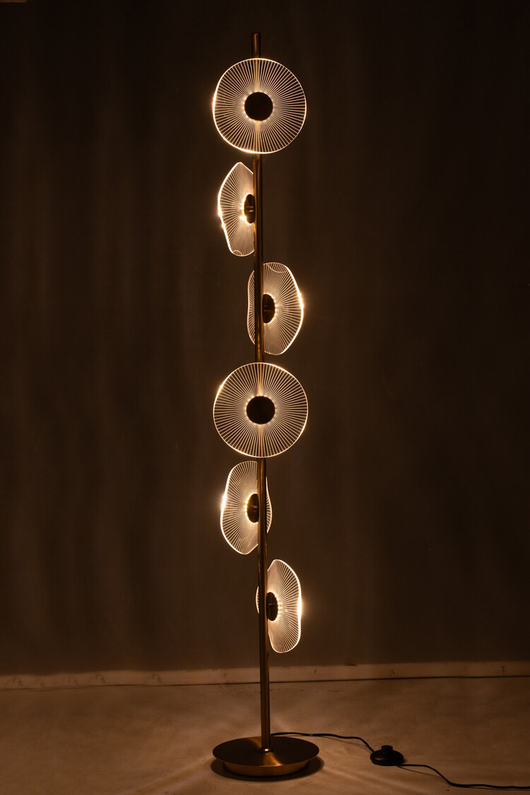 Vloerlamp Flower staande lamp metaal goud