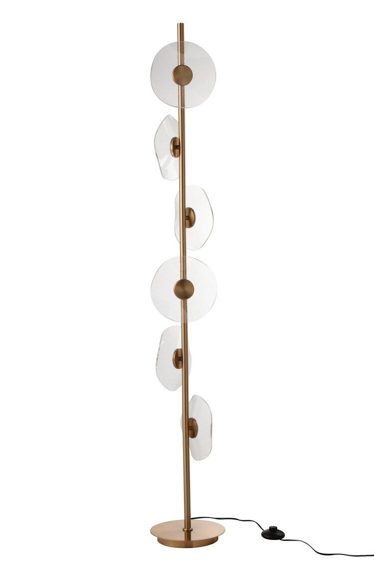 Vloerlamp Flower staande lamp metaal goud