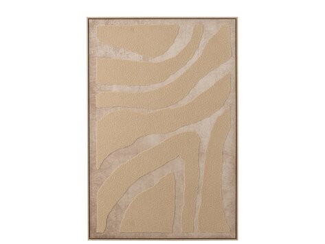 Schilderij Wool beige linnen canvas 100x150 cm
