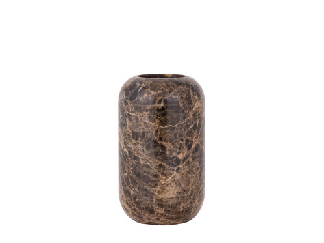 PTMD Collection Eris Dark Brown marble stompkaars kandelaar marmer M