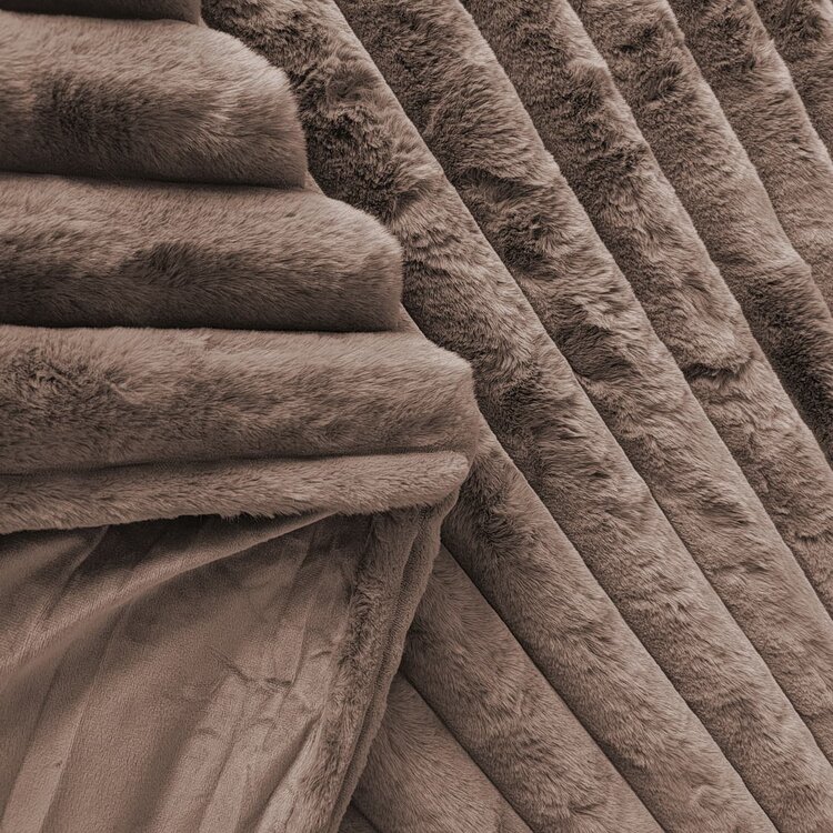 Richmond Interiors Plaid Chic Furenzo taupe 150x200 cm