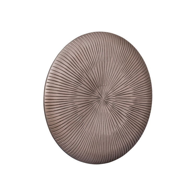 PTMD Collection Toran Bronze MDF thick stripe wandpaneel rond Small