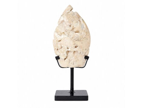 PTMD Collection Kura Natural wit calciet ornament op voet