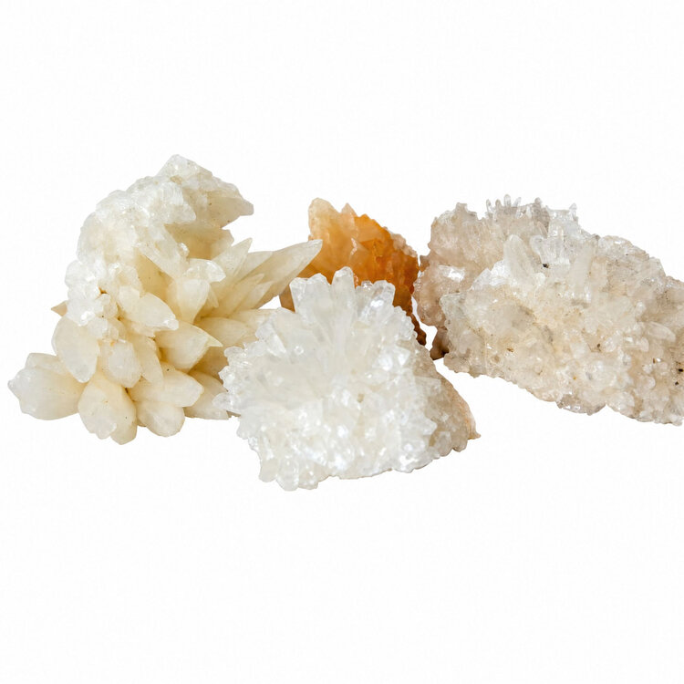 PTMD Collection Kriss Natural calciet crystal ornament XS set van 5