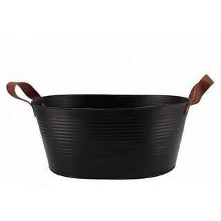 Zinken bloempot ovaal 29x22x16cm