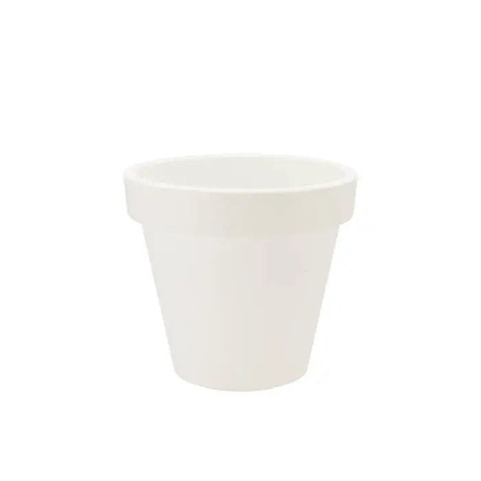 Kunststof pot wit 25cm