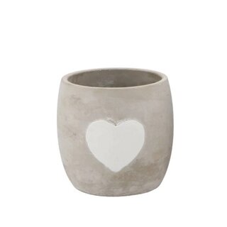 Betonnen bloempot love amore 17x17x16cm