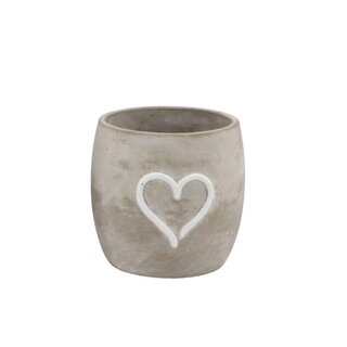 Betonnen bloempot love amore 17x17x16cm