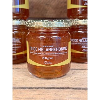 Nederlandse Heidemelange honing- pot 250 gram