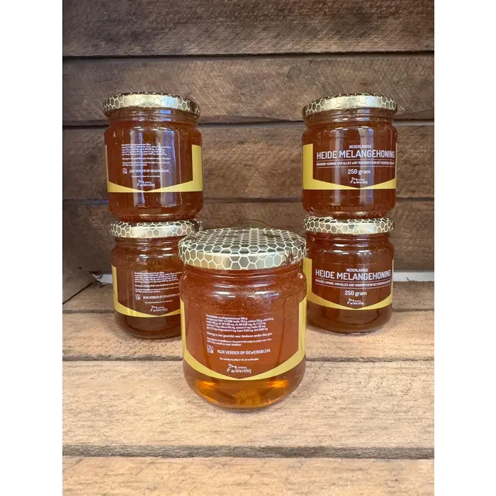Nederlandse Heidemelange honing- pot 250 gram