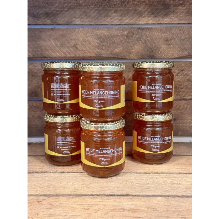 Nederlandse Heidemelange honing- pot 250 gram