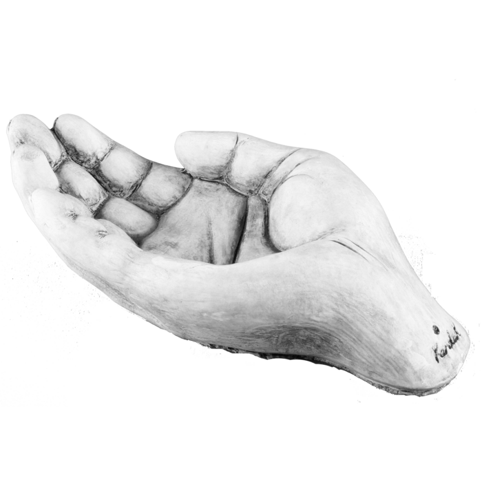 Vogeldrinkbak hand H 8 cm