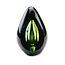 Urn kristalglas diamond zwart, groen