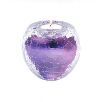 Eeuwige Roos Theelicht krakele kristalglas urn - 2 kleuren