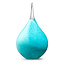 Eeuwige Roos Druppel kristalglas urn medium - Turquoise