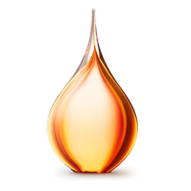 Kristalglazen druppel urn medium rose-goud