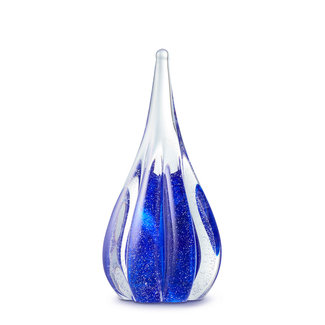 Eeuwige Roos Sparkle kristalglas mini urn blauw