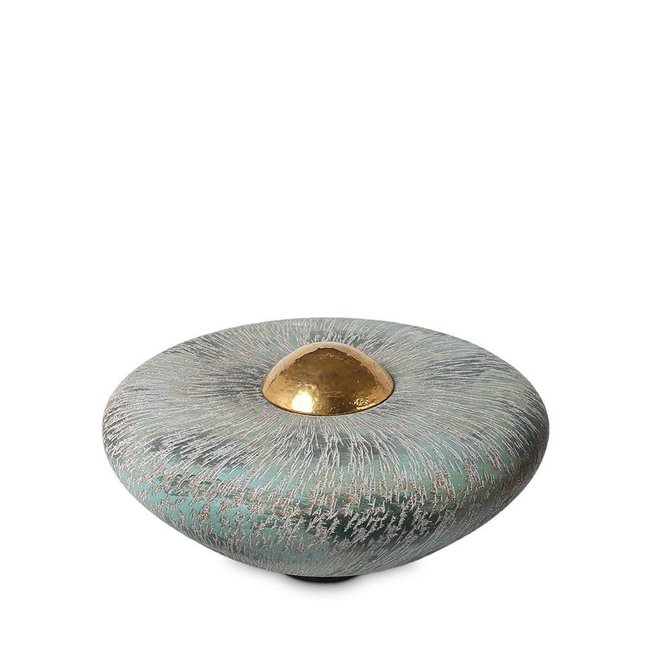 Balance-line keramiek urn - Disk Large Ocean Blue