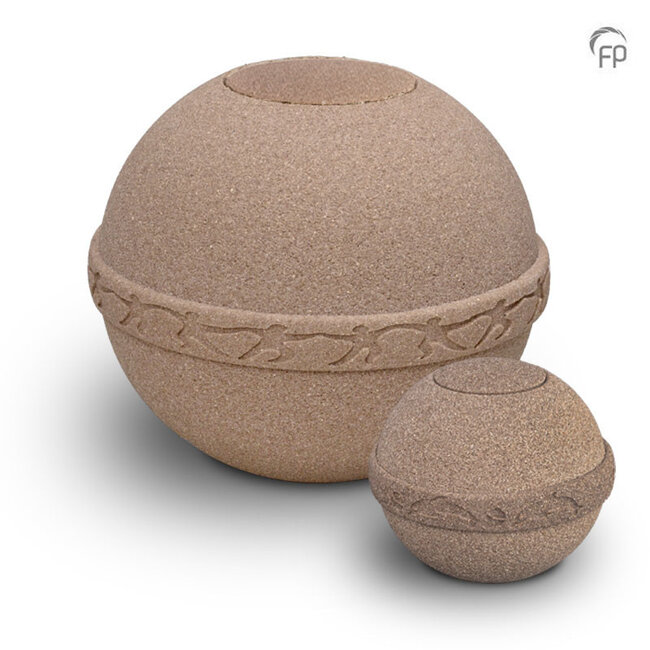 Biologische urn medium Samsara - zandbruin