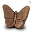 Keramische kunst urn vlinder Mariposa - bronskleur - groot