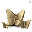 Keramische kunst urn vlinder Mariposa - goudkleurig - groot