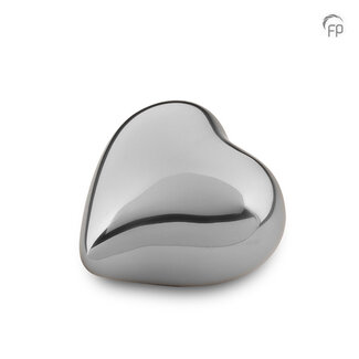 Terrybear Hartvormige mini urn - Zilverkleur