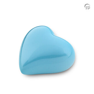 Metalen keepsake hart urn – pastelblauw