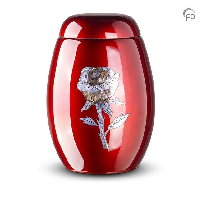 Glasfiber urn roos - rood