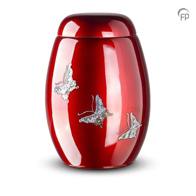 Glasfiber urn vlinders - rood