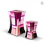 Glasfiber urn Diabolo klein roze - meerdere kleuren