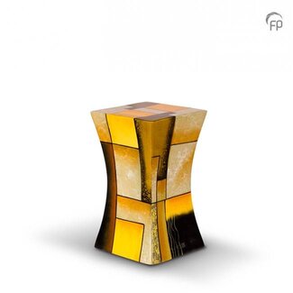 Mengla Glasfiber urn Diabolo klein geel - meerdere kleuren