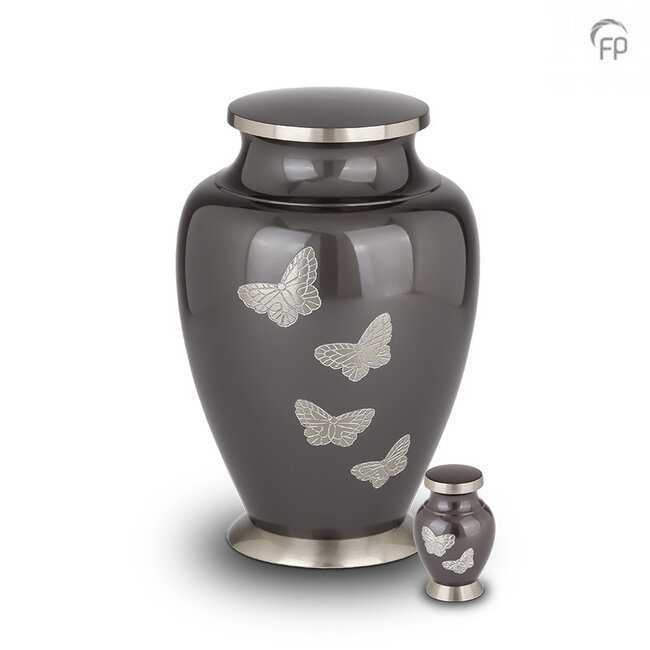 Metaal keepsake mini urn vlinders