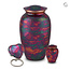 Metaal keepsake hart urn Raku - kopermat